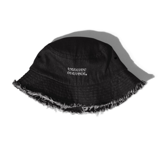 Wealthy Fortune #CLTrends Distressed denim bucket hat