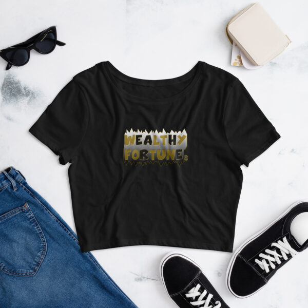 Wealthy Fortune Line Women’s Crop Tee